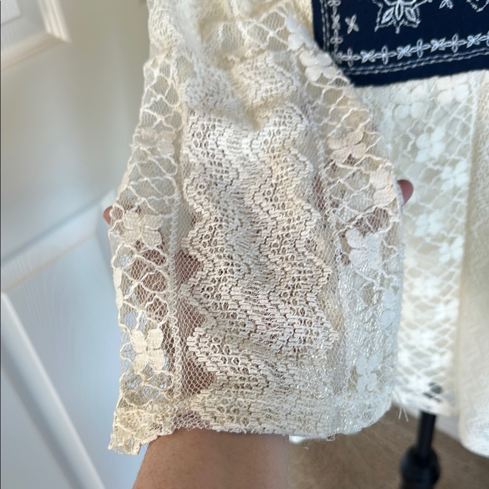 Style & Co. White Embroidered Peplum Tunic - Picture 4 of 10
